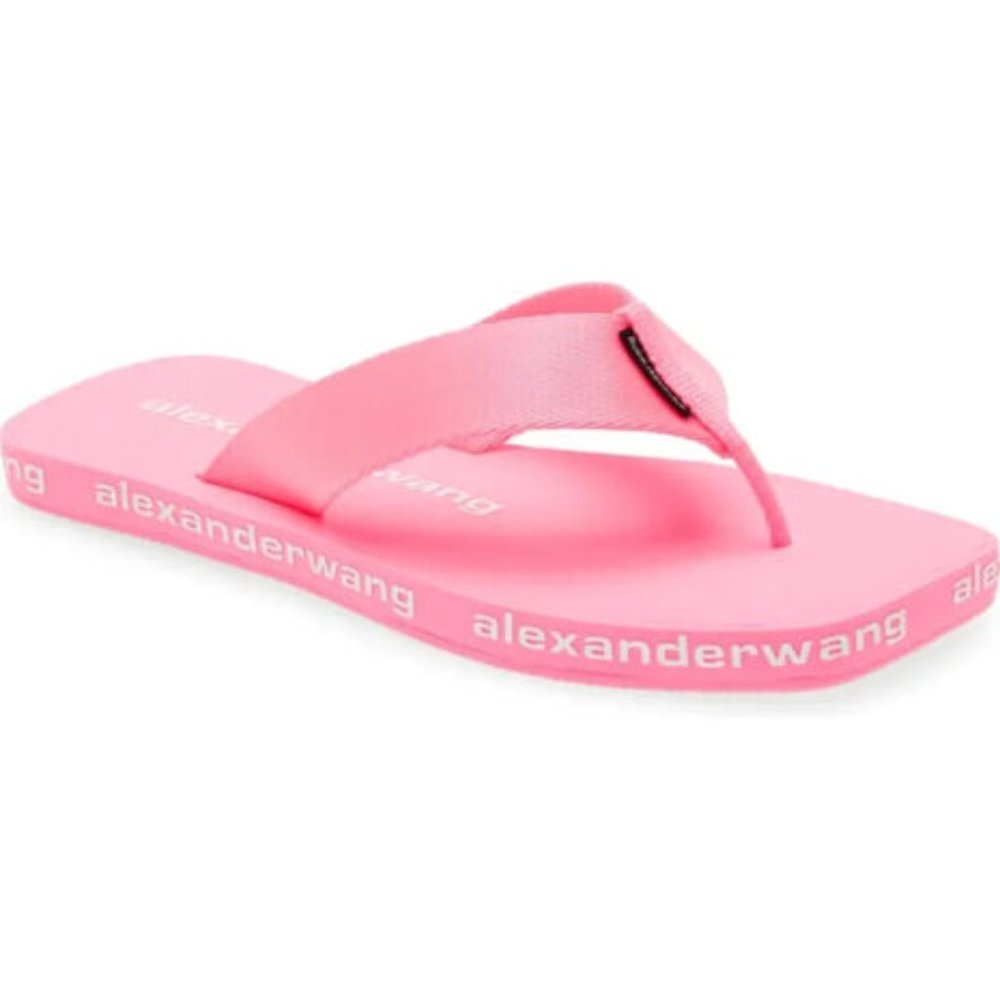 NWOT Alexander Wang Logo Flip Flop in Pink size 36
